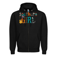 Black southern girl Zipper Hoodie - RacoonDesign