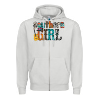 Dove Grey southern girl Zipper Hoodie - RacoonDesign