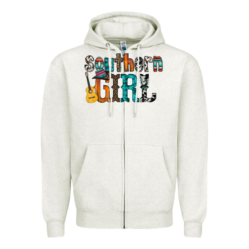 Southern Girl Zipper Hoodie by RacoonDesign | Teevron