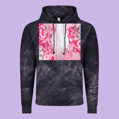 Custom Name  Breast Cancer Vintage Hoodie Designed By Cowgirlartshop