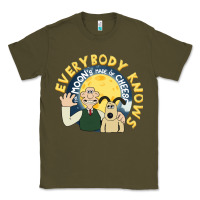 Army Green everybody knows the moons made of cheese! Classic Tee - trangStudio