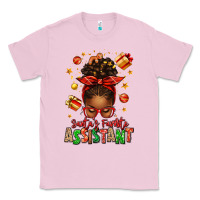 Bubblegum Pink santa's favorite assistant afro messy bun Classic Tee - texasbilliewilder