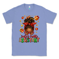 Colony Blue santa's favorite assistant afro messy bun Classic Tee - texasbilliewilder