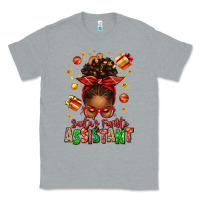 Heather Grey santa's favorite assistant afro messy bun Classic Tee - texasbilliewilder