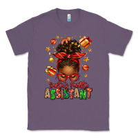 Lavender santa's favorite assistant afro messy bun Classic Tee - texasbilliewilder