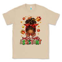 Mushroom santa's favorite assistant afro messy bun Classic Tee - texasbilliewilder