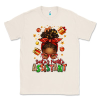 Natural santa's favorite assistant afro messy bun Classic Tee - texasbilliewilder