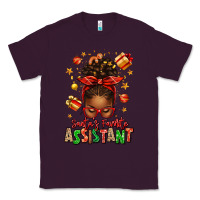 Plum santa's favorite assistant afro messy bun Classic Tee - texasbilliewilder