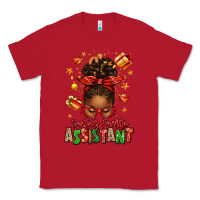 Red santa's favorite assistant afro messy bun Classic Tee - texasbilliewilder
