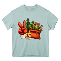Arona christmas santa claus peace hand Heavy Core Tee - Jasminsmagicworld