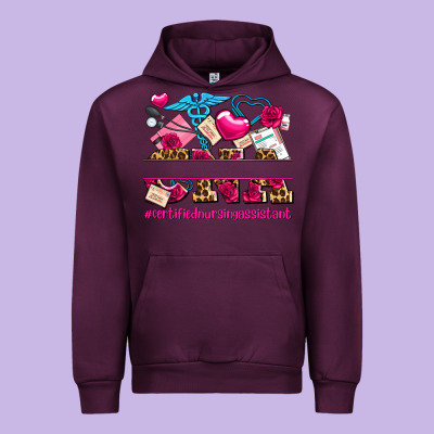 Valentines Day Cna Certified Nursing Assistant Urban Hoodie Designed By Adodesignshop