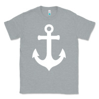 Heather Grey Boat Anchor for Women n Girls Summer Classic Tee - trangStudio