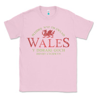 Bubblegum Pink Rugby Welsh Gift Red Dragon Flag of Wales Classic Tee - trangStudio