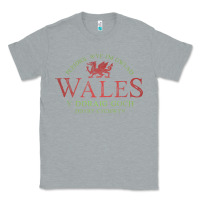 Heather Grey Rugby Welsh Gift Red Dragon Flag of Wales Classic Tee - trangStudio