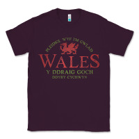 Plum Rugby Welsh Gift Red Dragon Flag of Wales Classic Tee - trangStudio
