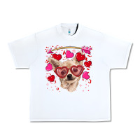 White valentine's day  chihuahua Urban Heavy Tee - RanaPortraitStore