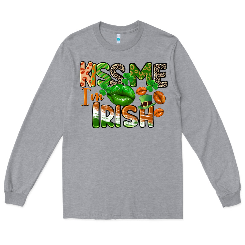 Kiss Me I Am Irish St. Patrick's Day Long Sleeve Tee by CowGirlArtShop | Teevron