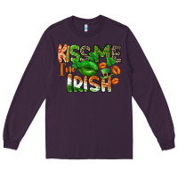 Plum Kiss me i am irish St. Patrick's Day Long Sleeve Tee - CowGirlArtShop