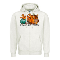 Oatmeal Heather pumpkin spice everthing Zipper Hoodie - RacoonDesign