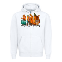 White pumpkin spice everthing Zipper Hoodie - RacoonDesign