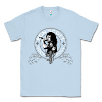 Dusty Blue Bon Scott Rock n' Roll Lion Shield Classic Tee - trangStudio
