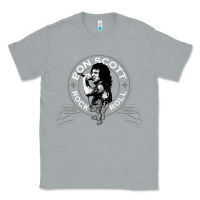Heather Grey Bon Scott Rock n' Roll Lion Shield Classic Tee - trangStudio