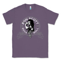 Lavender Bon Scott Rock n' Roll Lion Shield Classic Tee - trangStudio
