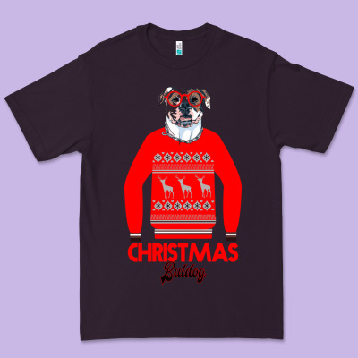Christmas Buldog Premium Tee Designed By Bettercallsaul
