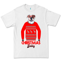 White Christmas Buldog Premium Tee - Bettercallsaul