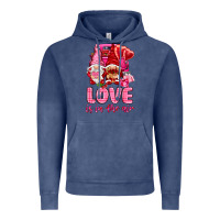 Vintage Denim Love is in the air with gnomies Valentine's Day Vintage Hoodie - HowdyJamesFarm
