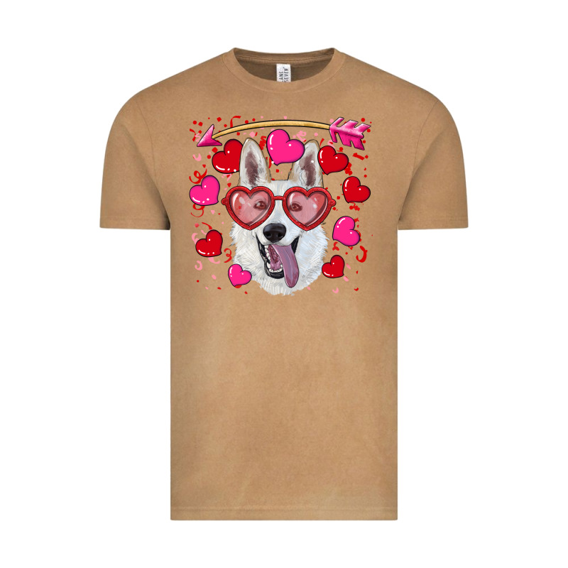Valentine's Day  White Shepherd Vintage Tee by RanaPortraitStore | Teevron