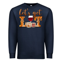Navy let's get lit candles Premium Sweatshirt - BarkalooDesign