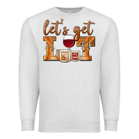 Oatmeal Heather let's get lit candles Premium Sweatshirt - BarkalooDesign