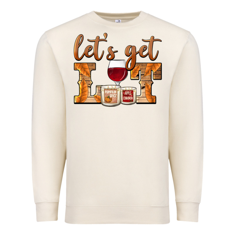 Let's Get Lit Candles Premium Sweatshirt by BarkalooDesign | Teevron