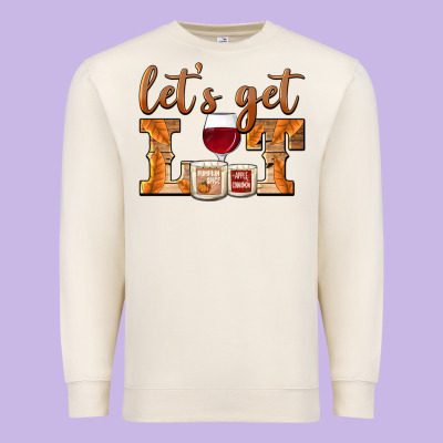 Let's Get Lit Candles Premium Sweatshirt Designed By Barkaloodesign