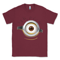 Burgundy Carl Side Smile Classic Tee - trangStudio