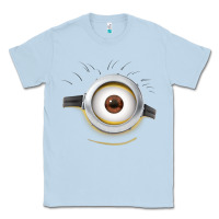Dusty Blue Carl Side Smile Classic Tee - trangStudio
