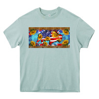 Arona bison amerıcan flag  license plate template Heavy Core Tee - BarkalooDesign