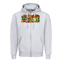 Heather Grey mexico drink Zipper Hoodie - RacoonDesign