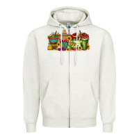 Oatmeal Heather mexico drink Zipper Hoodie - RacoonDesign