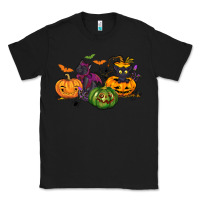 Black Black cat and pumpkin Classic Tee - NancyCooperArtShop