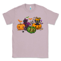 Lilac Black cat and pumpkin Classic Tee - NancyCooperArtShop