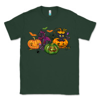 Sports Green Black cat and pumpkin Classic Tee - NancyCooperArtShop