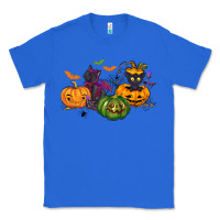 True Royal Black cat and pumpkin Classic Tee - NancyCooperArtShop