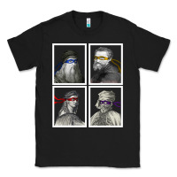 Black Ninja Artists Leonardo Donatello Raphael Michelangelo Parody Renaissan Classic Tee - trangStudio