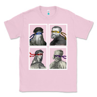 Bubblegum Pink Ninja Artists Leonardo Donatello Raphael Michelangelo Parody Renaissan Classic Tee - trangStudio