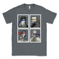 Charcoal Heather Ninja Artists Leonardo Donatello Raphael Michelangelo Parody Renaissan Classic Tee - trangStudio
