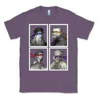 Lavender Ninja Artists Leonardo Donatello Raphael Michelangelo Parody Renaissan Classic Tee - trangStudio