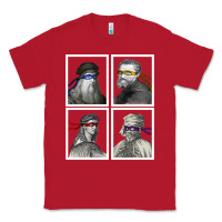 Red Ninja Artists Leonardo Donatello Raphael Michelangelo Parody Renaissan Classic Tee - trangStudio