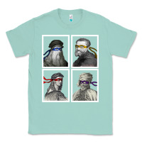 Seafoam Ninja Artists Leonardo Donatello Raphael Michelangelo Parody Renaissan Classic Tee - trangStudio